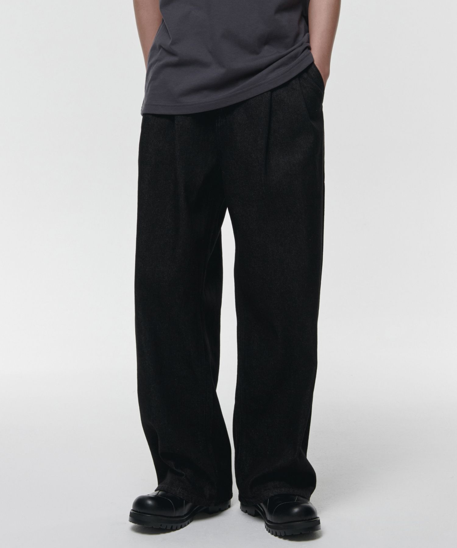 ★MUSINSA STANDARD★ Scrub washed wide denim pants dark blue MUSINSA | MUSINSA STANDARD Selvedge wide denim pants [deep