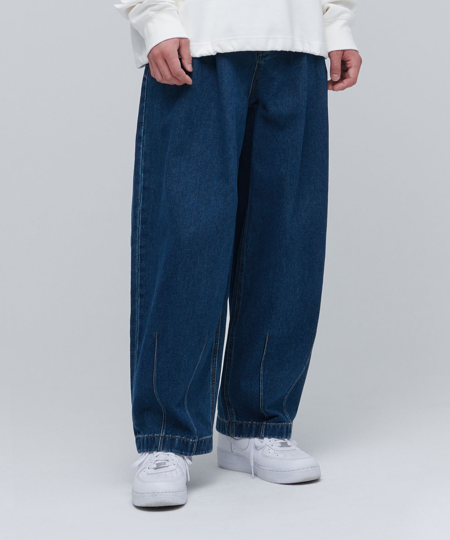 ★MUSINSA STANDARD★ Denim Wide Balloon Pants Medium Indigo MUSINSA | MUSINSA STANDARD DENIM WIDE BALLOON PANTS [MEDIUM