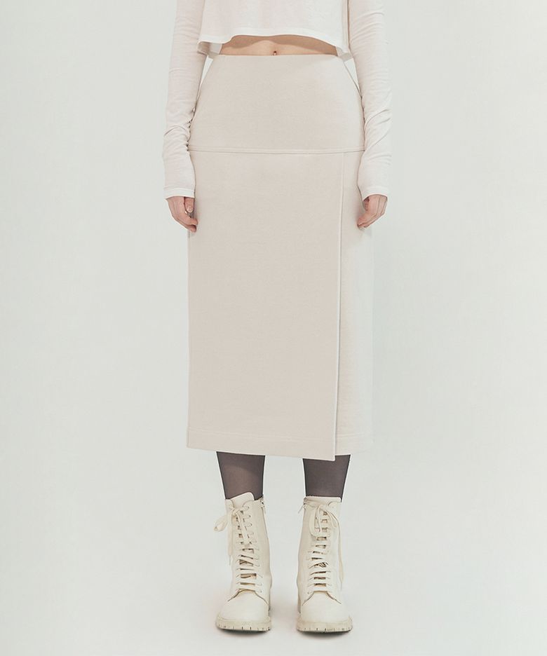 SKIRT IN CLASSIC COTTON JERSEY IVORY