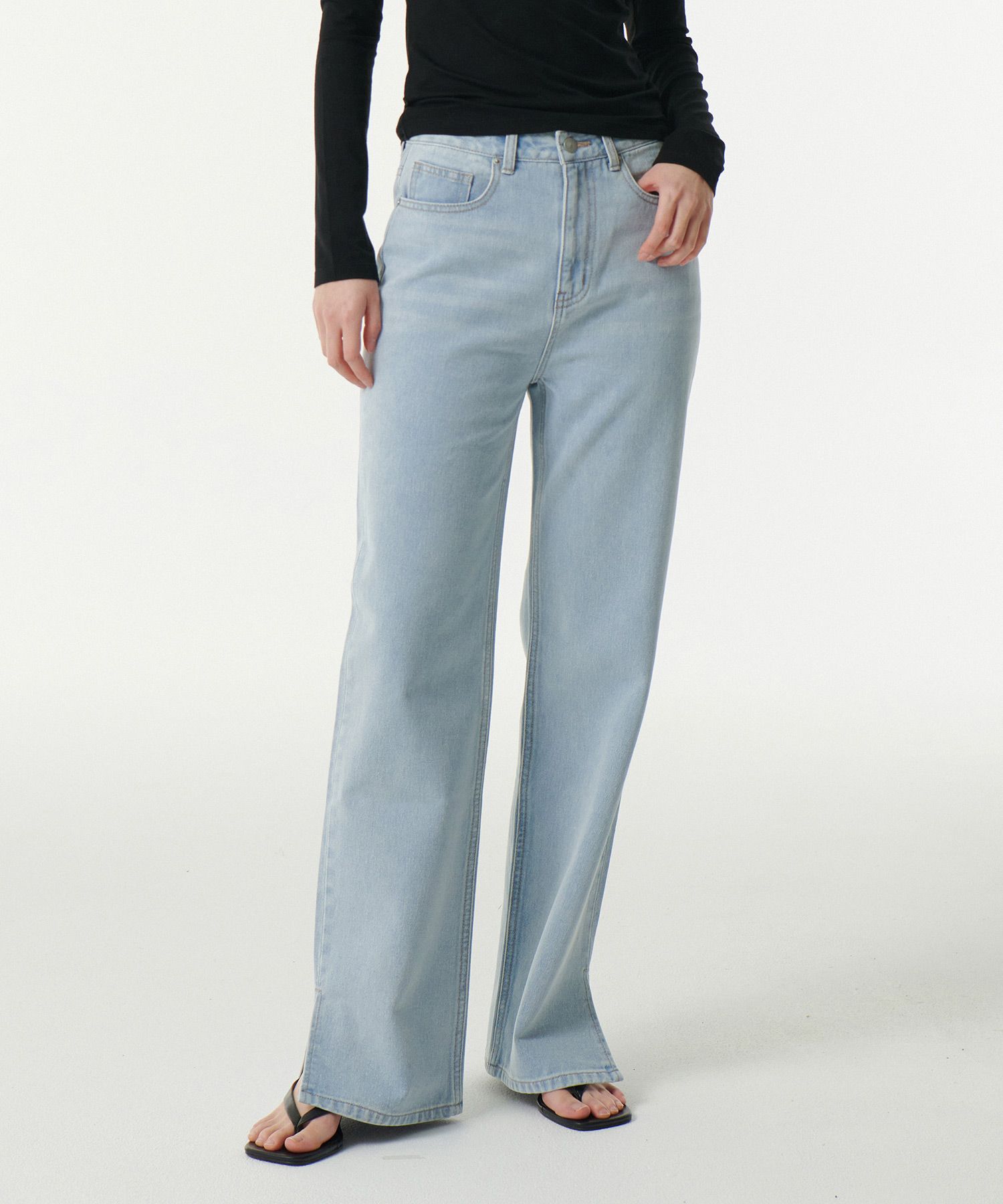 ★MUSINSA STANDARD★ Denim furtig pants sky blue MMDNP516-SB MUSINSA | MUSINSA STANDARD Denim Fatigue Pants [Sky Blue]