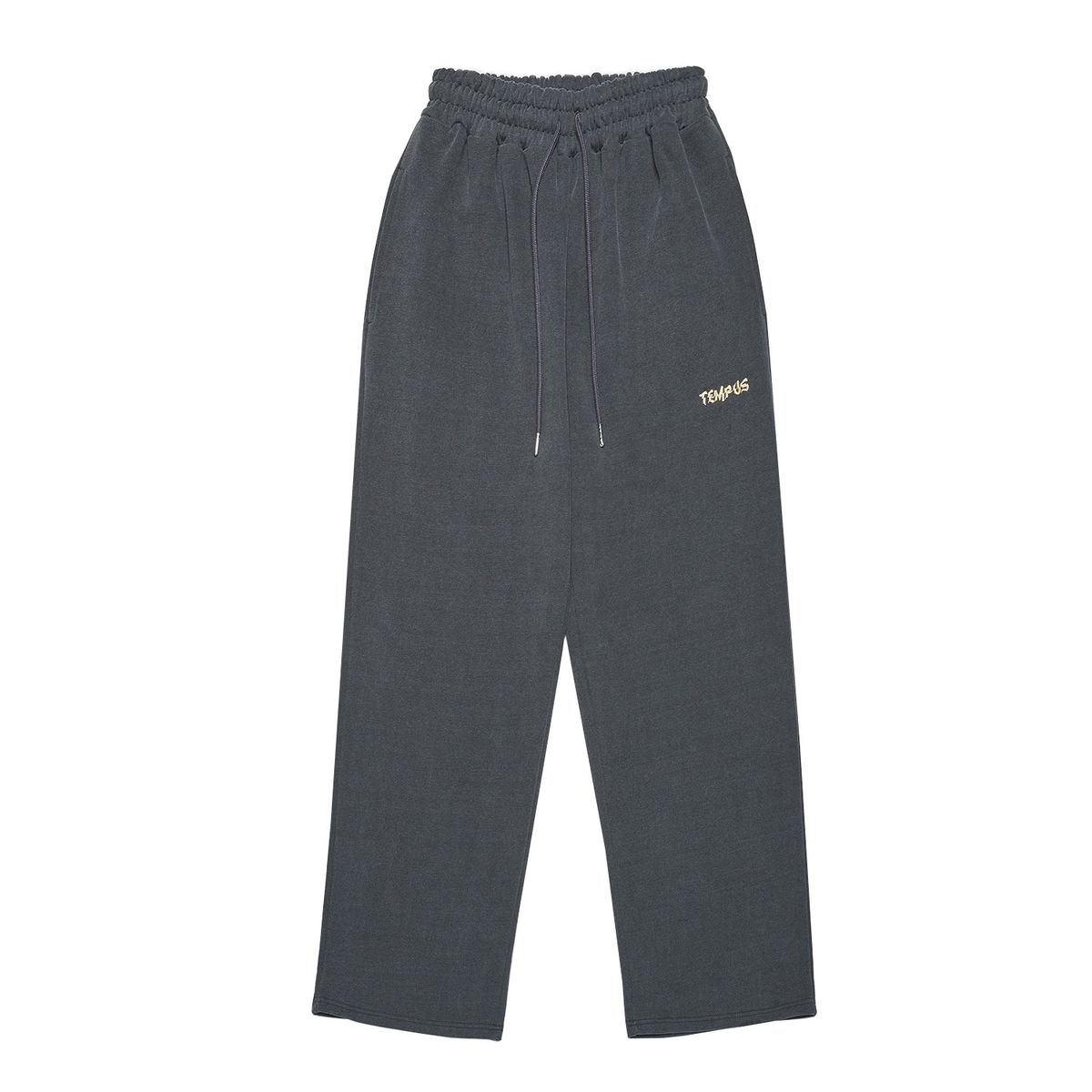 템푸스스튜디오(TEMPUS STUDIO) MINI LOGO STRAIGHT PANTS [DARK GRAY]