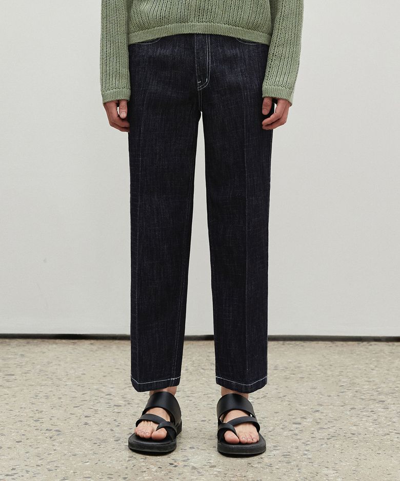 [여름원단]Cropped Tapered Jeans DCPT004IndigoBlue