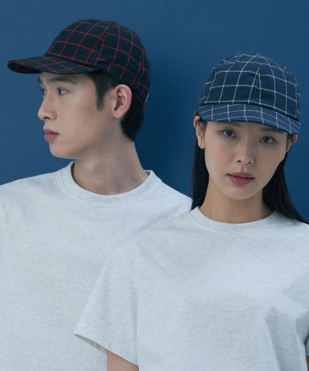 T224AACU18 MODERN CHECK BALL CAP