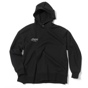 [Essential] Classic Logo Cutting Hoodie_Black