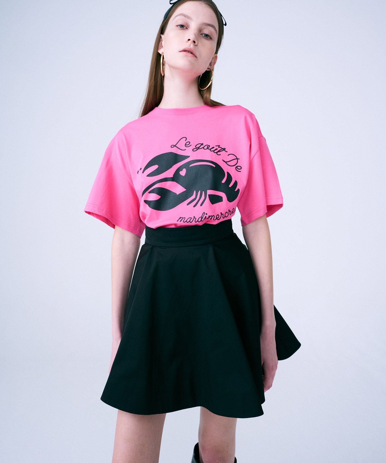 ●Mardi Mercredi●UNISEX TSHIRT LOBSTER_BLACK RED MUSINSA | MARDI MERCREDI UNISEX TSHIRT LOBSTER_PINK BLACK