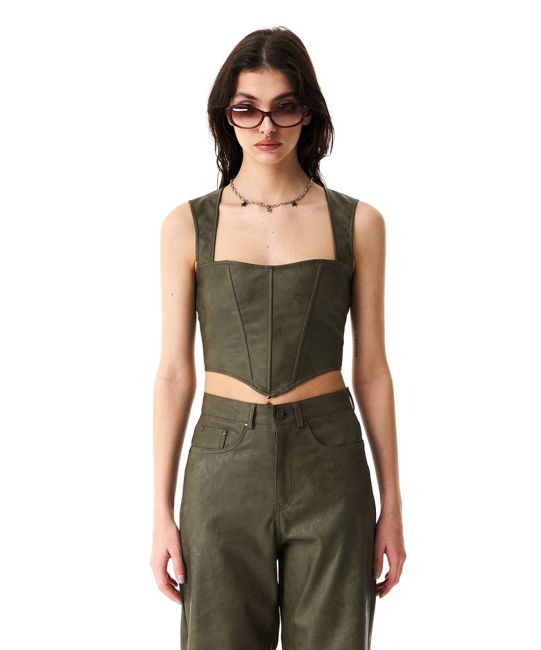 Hazel Sleeveless Corset Khaki