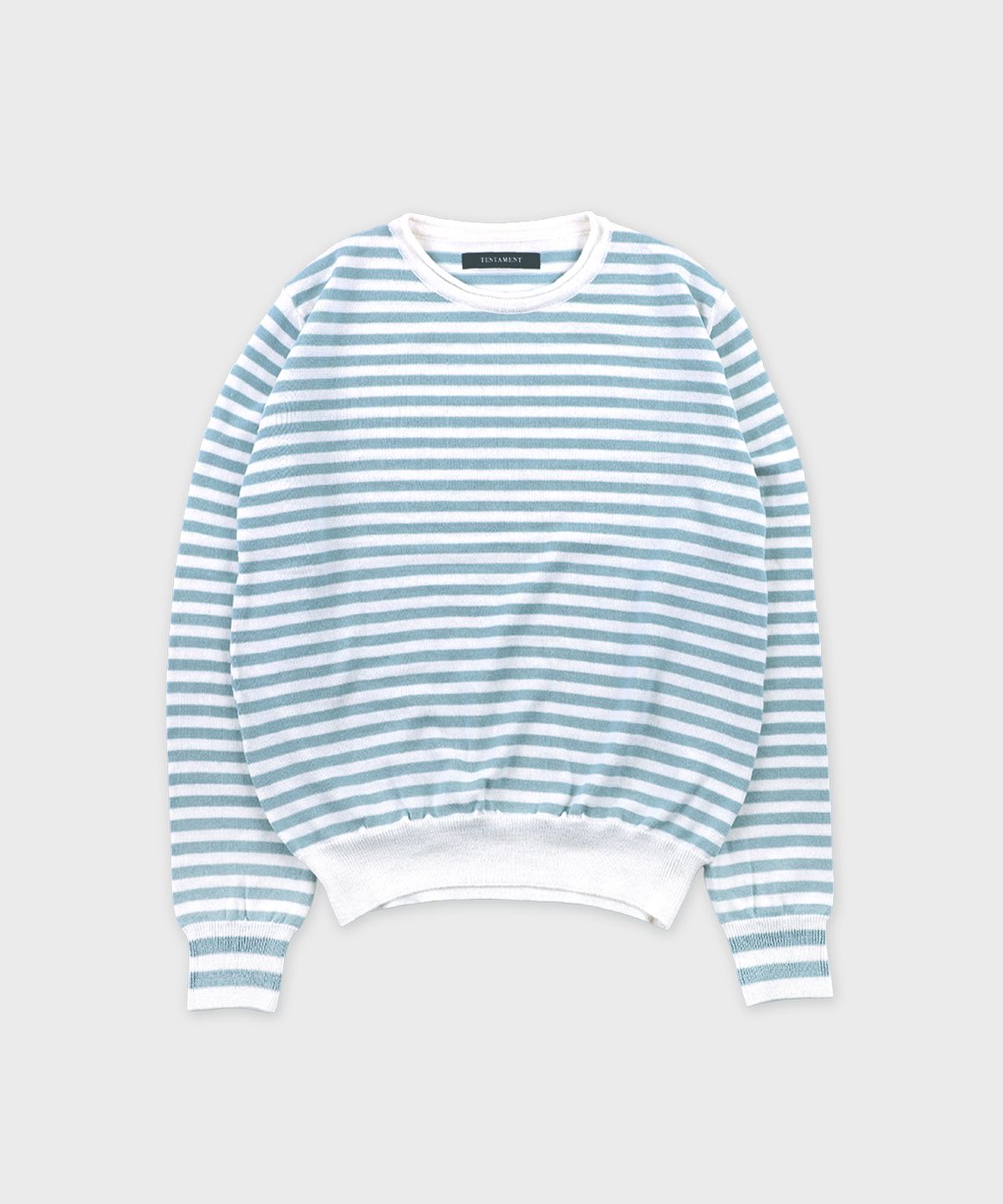 테스터먼트(TESTAMENT) Stripe Crewneck Knit(Blue)