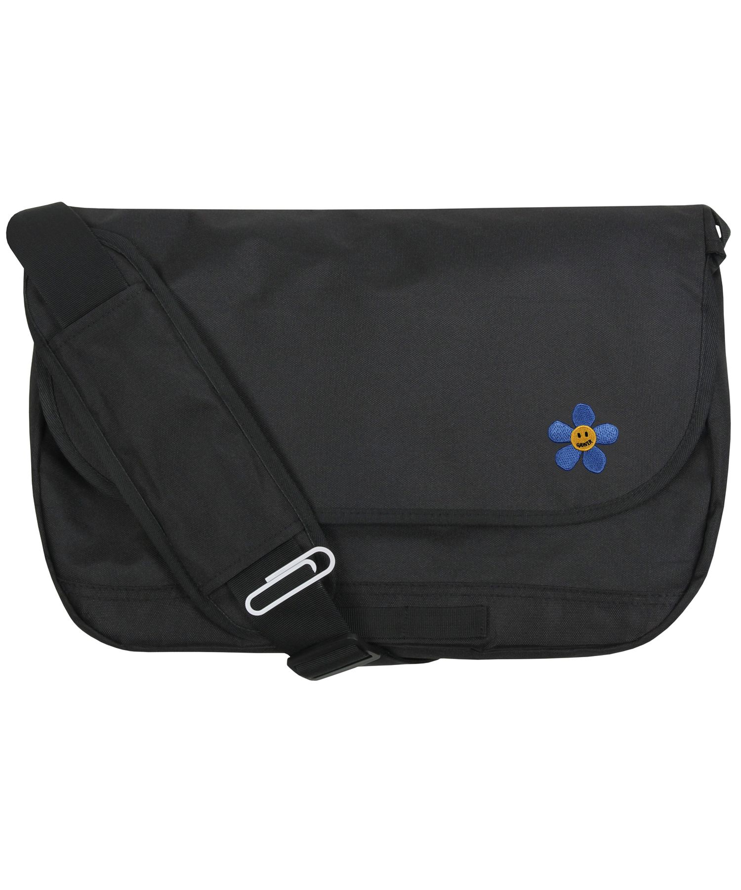 [GRAVER]★EMBROIDERY CROSS MESSENGER BAG MUSINSA | GRAVER [UNISEX] Blue Flower Embroidery Cross
