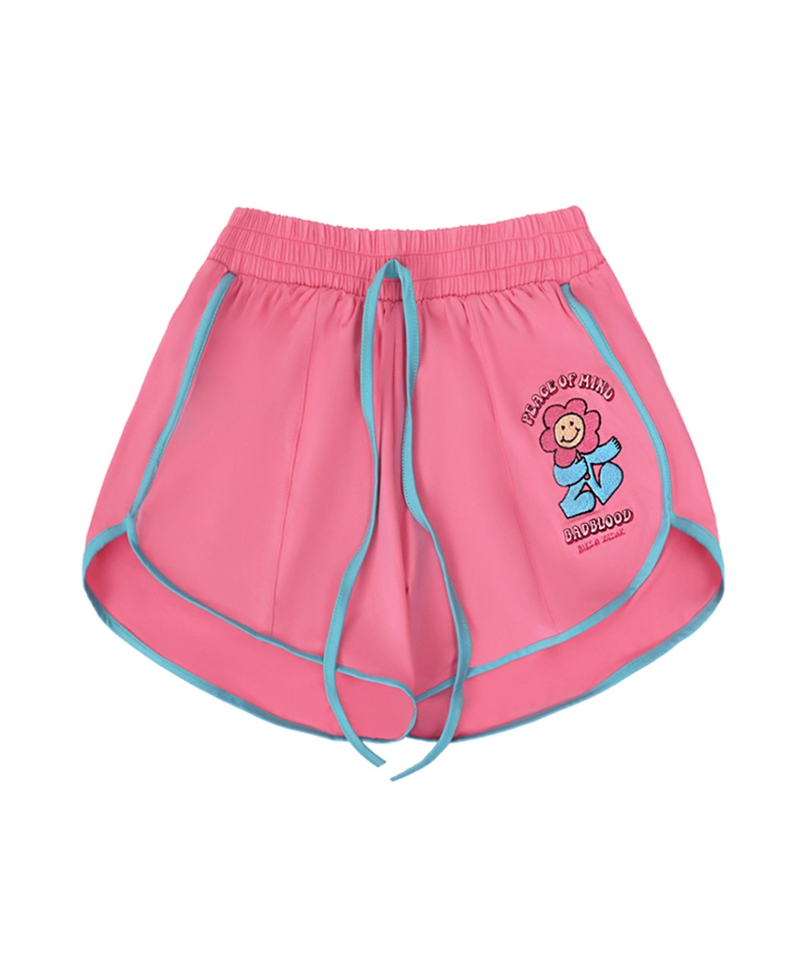 MUSINSA公式 | BADBLOOD Smile Flower Dolphin Shorts - Pink