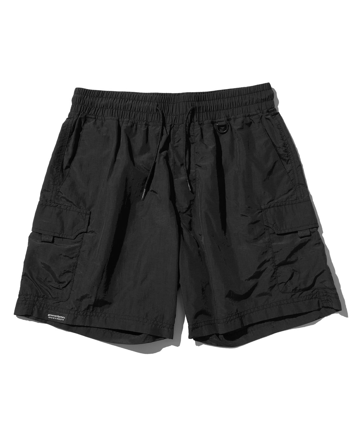 그루브라임(GROOVE RHYME) UTILITY TASLAN CARGO HALF PANTS (BLACK ...