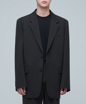 빅 대디 오버사이즈 블레이저 [다크 그레이]