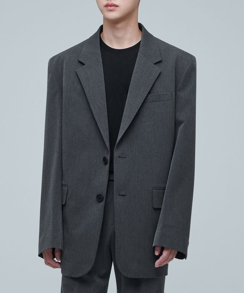 빅 대디 오버사이즈 블레이저 [미디엄 그레이]
