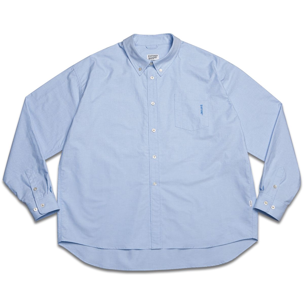 디아프바인(DIAFVINE) DV22STP.667 WASHED OXFORD COMFORT FIT -Sky Blue-