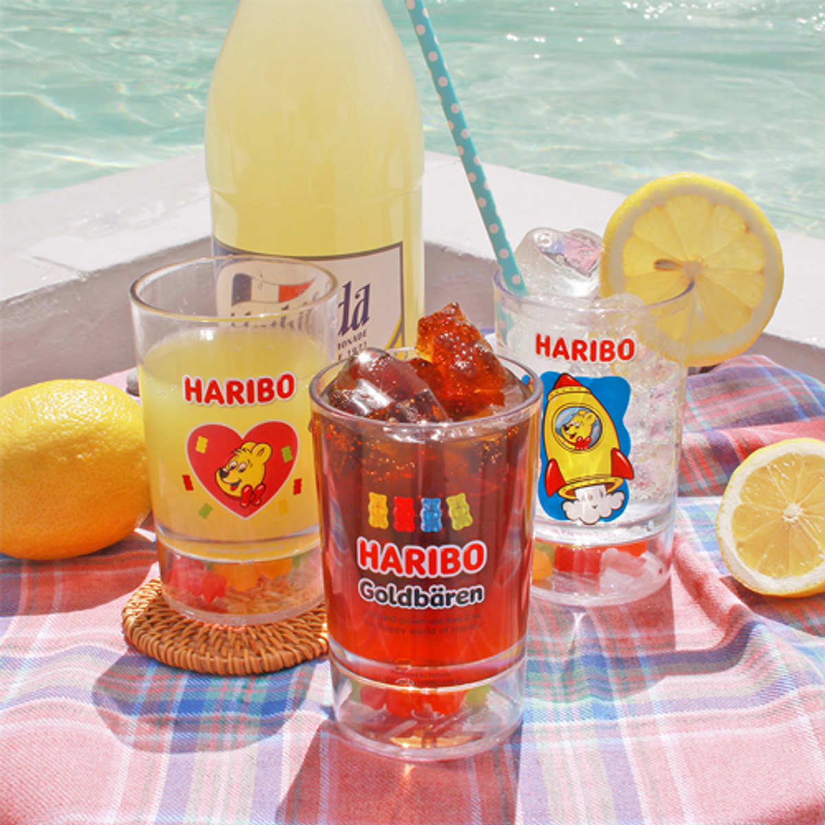 하리보(HARIBO) [SET] 골드베어 투명컵 4P