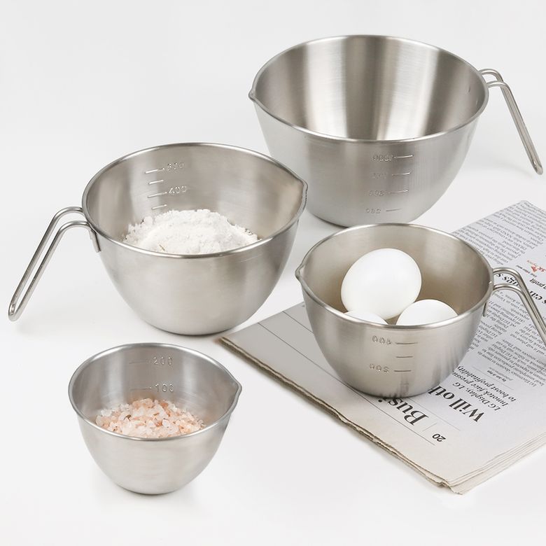 [21ALL] 304 스텐 믹싱 계량컵 4종세트 (250ml/500ml/750ml/1200ml)