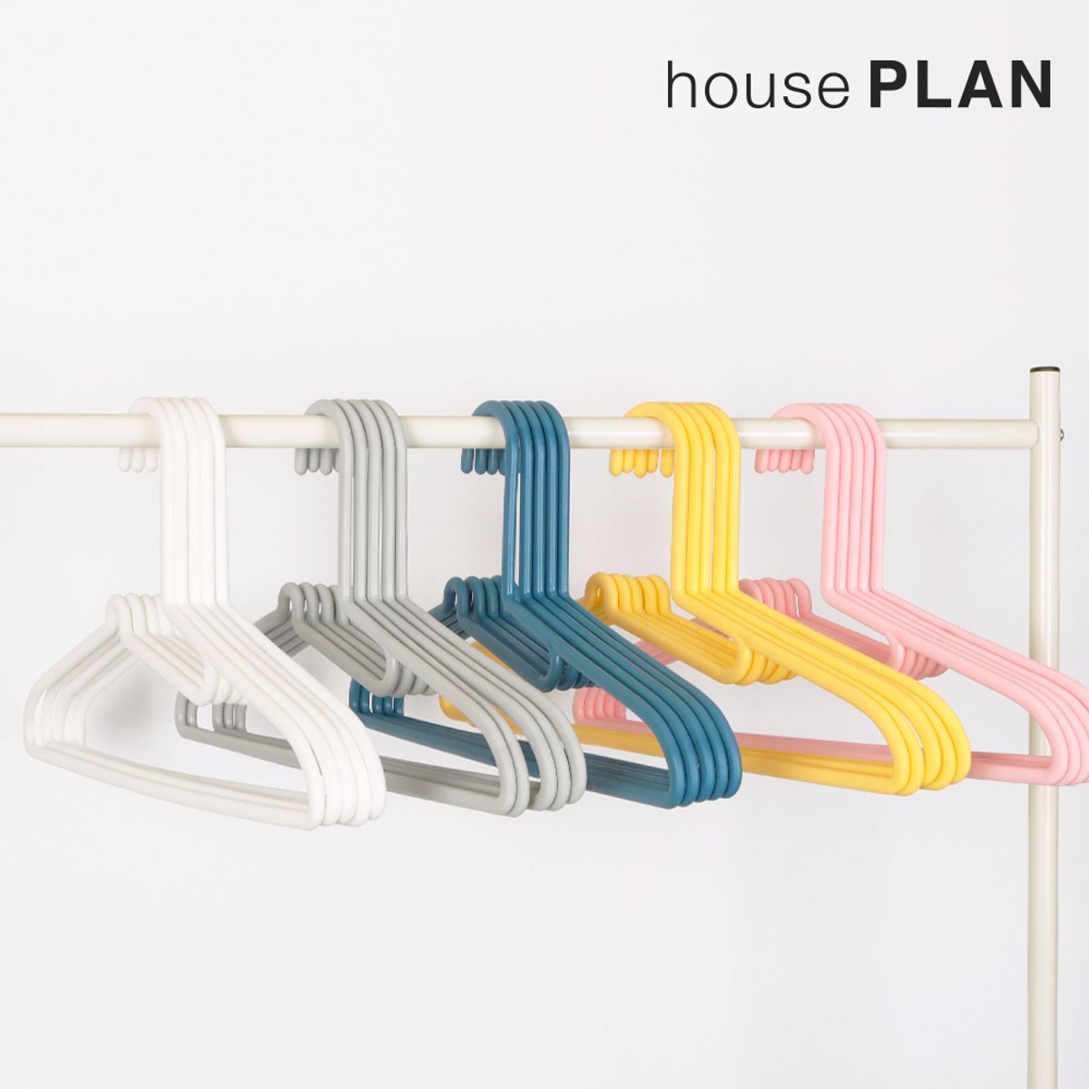 하우스플랜(HOUSEPLAN) 목늘어남방지 심플 옷걸이50P_5colors
