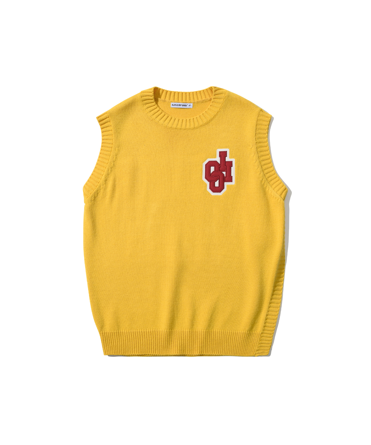 오아이오아이 컬렉션(OIOI COLLECTION) SLIT KNIT VEST [MUSTARD]