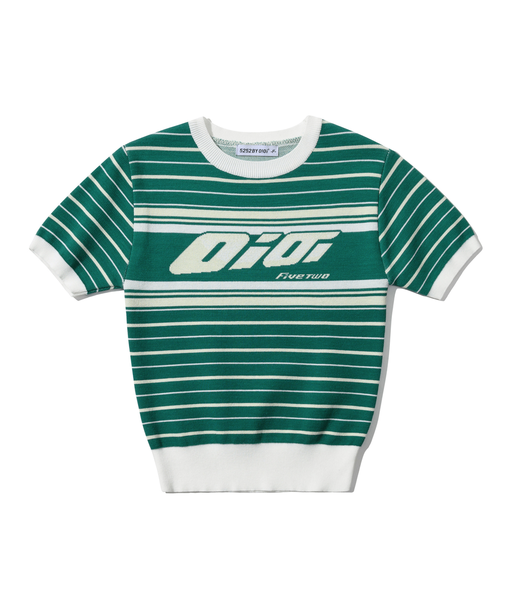 ITALIC OIOI STRIPE KNIT SWEATER [GREEN]