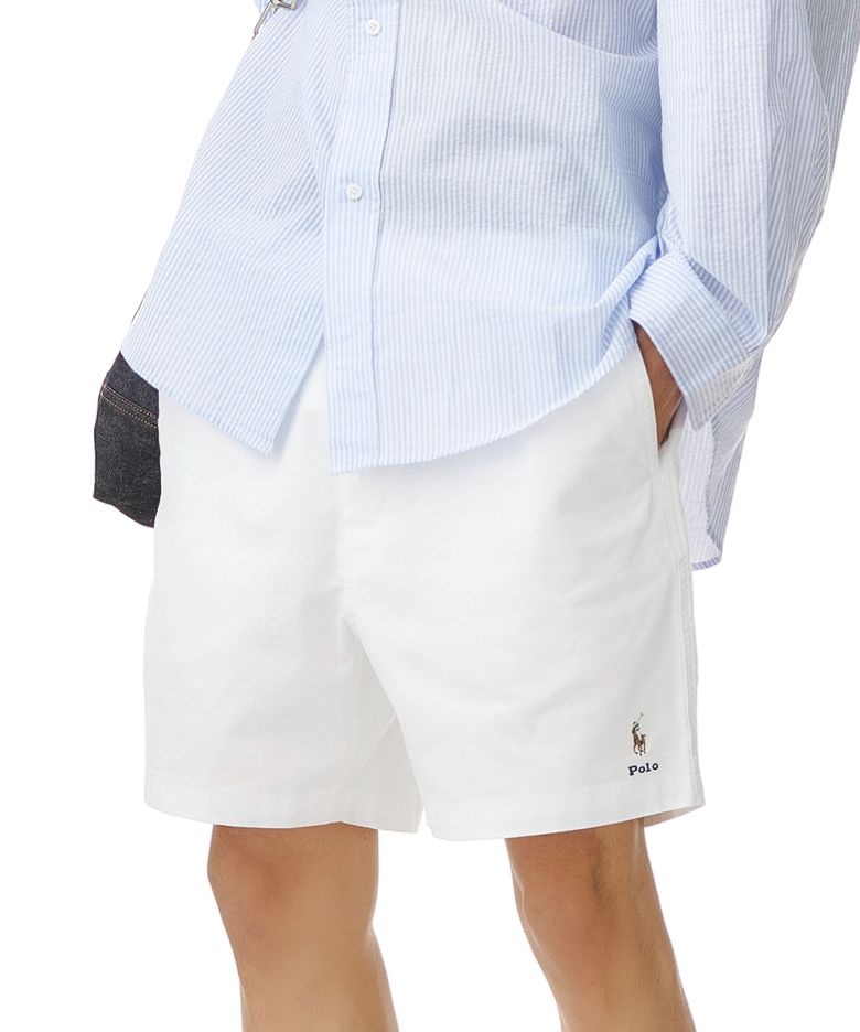 [적립금 10%] [White Collection] 클래식 핏 폴로 프렙스터 쇼츠 - 화이트