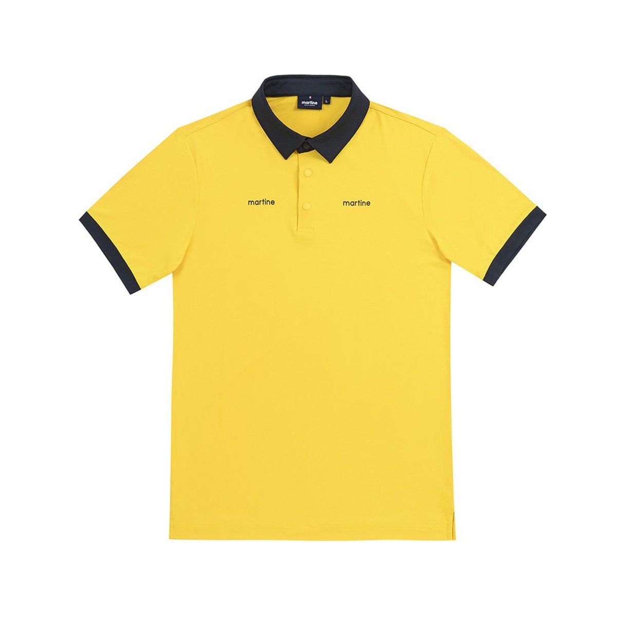 마틴골프(MARTINE GOLF) Dual Logo Shirts_Yellow (Men)