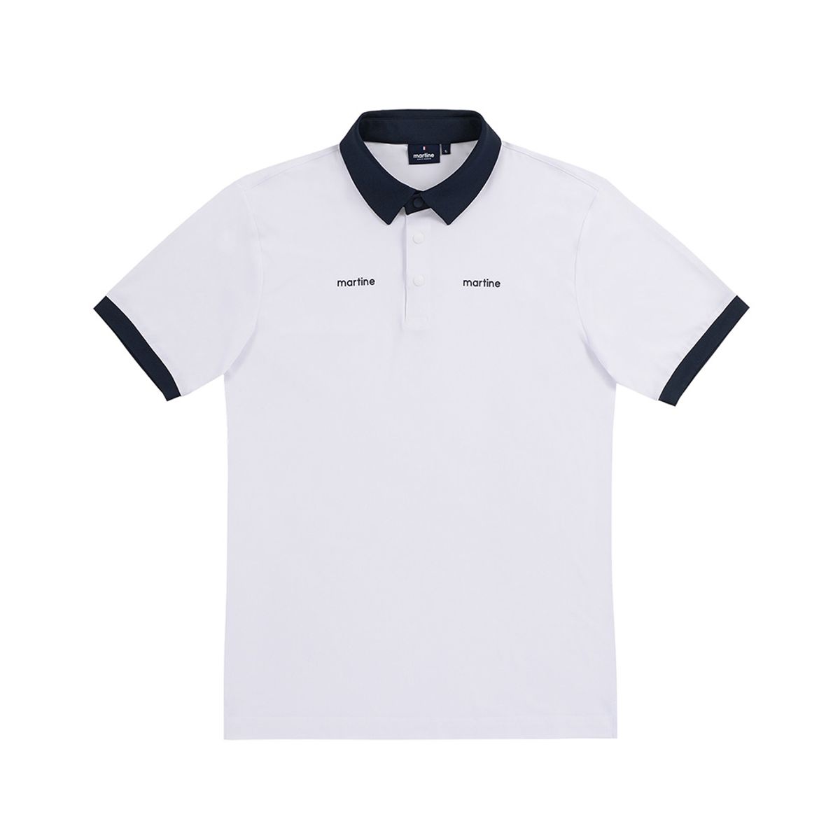 마틴골프(MARTINE GOLF) Dual Logo Shirts_White (Men)