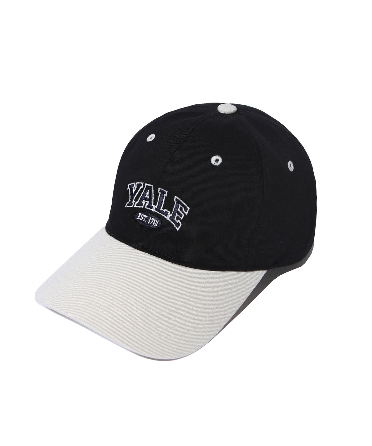 예일(YALE) 2 TONE ARCH LOGO CAP BLACK / WHITE