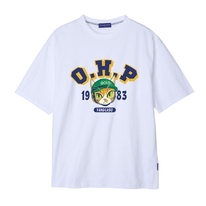 OHP X YANGCASO 골드캣 세미오버 반팔티