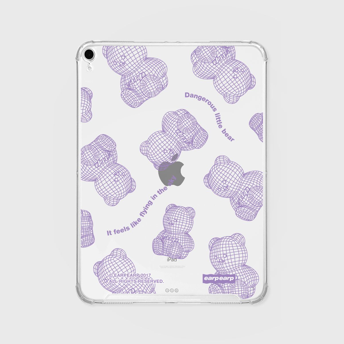 어프어프(EARPEARP) COVY GRID PATTERN-PURPLE(아이패드-클리어하드)