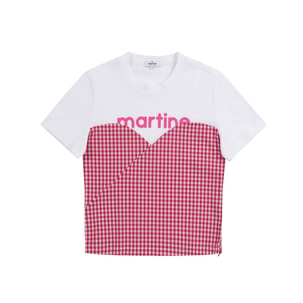 마틴골프(MARTINE GOLF) Gingham Check Crop Shirts_Red