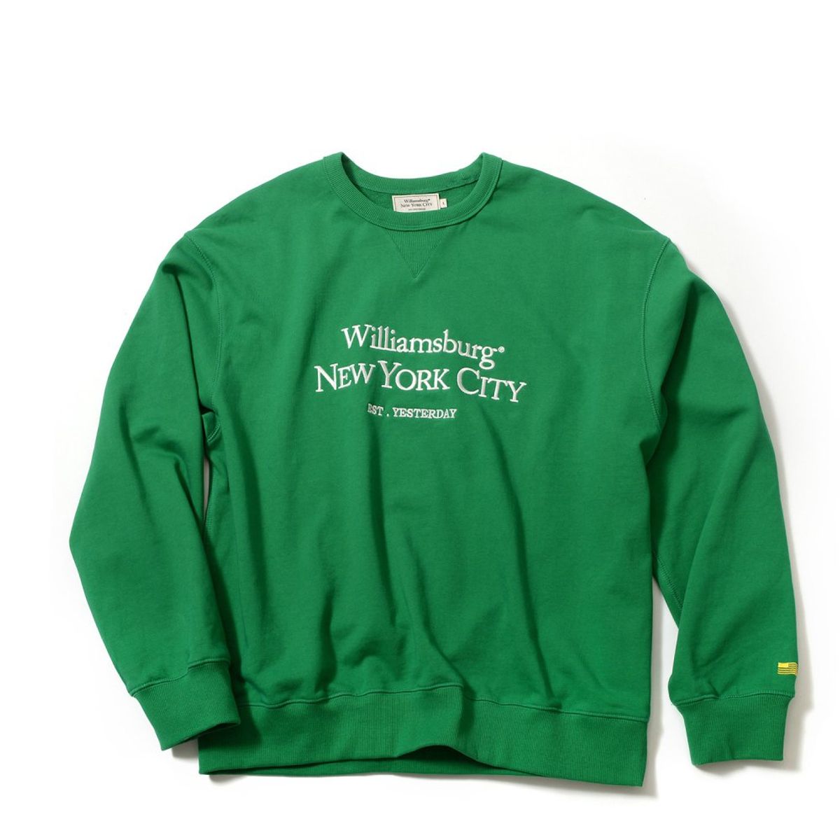 윌리엄스버그 뉴욕시티(WILLIAMSBURG NEWYORK CITY) Classic Logo Needlework Sweat Shirt_Green