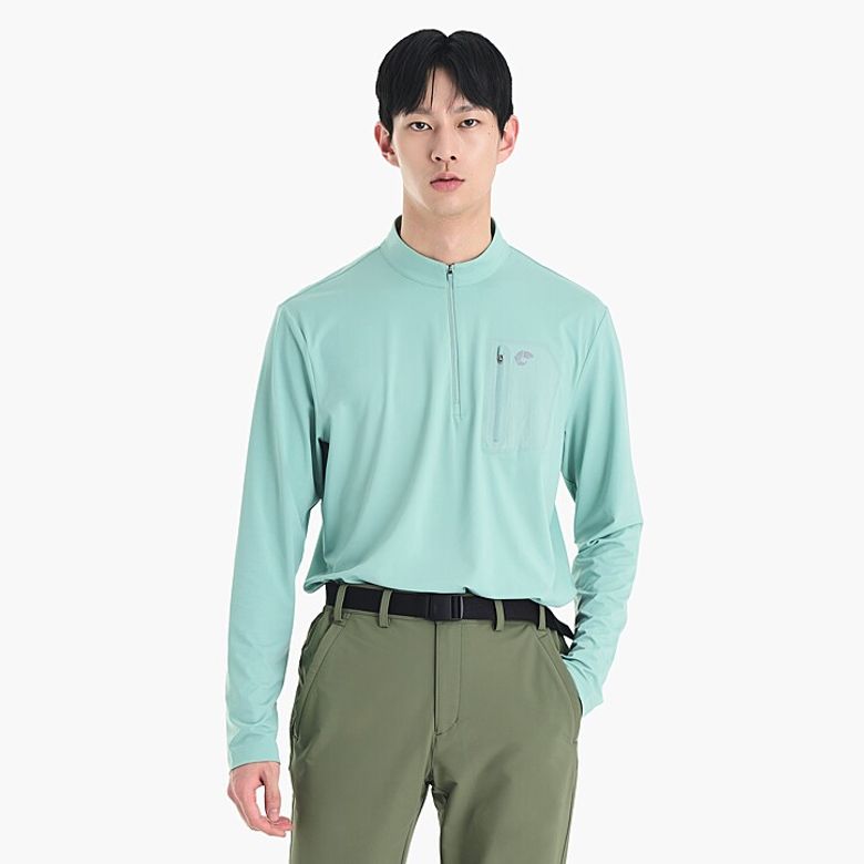 7I15403 남성 마운틴 포켓 긴팔 집업 티셔츠