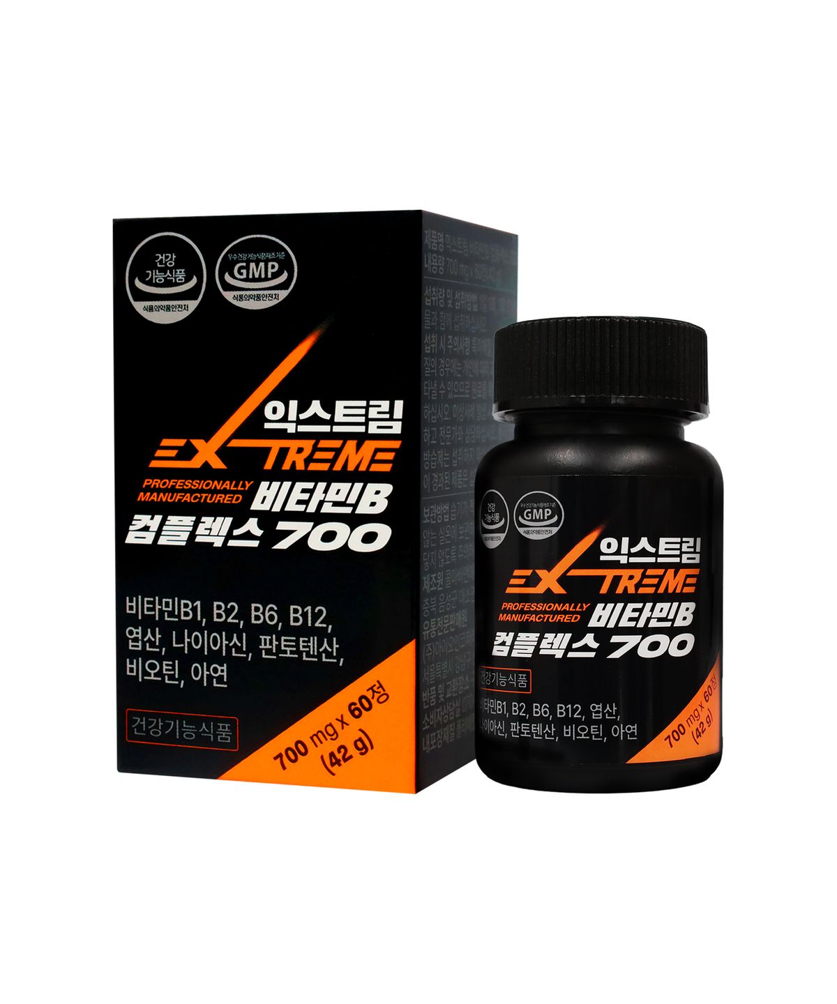 익스트림(EXTREME) 익스트림 비타민B 컴플렉스 700mg  60정 1박스 (2개월분)