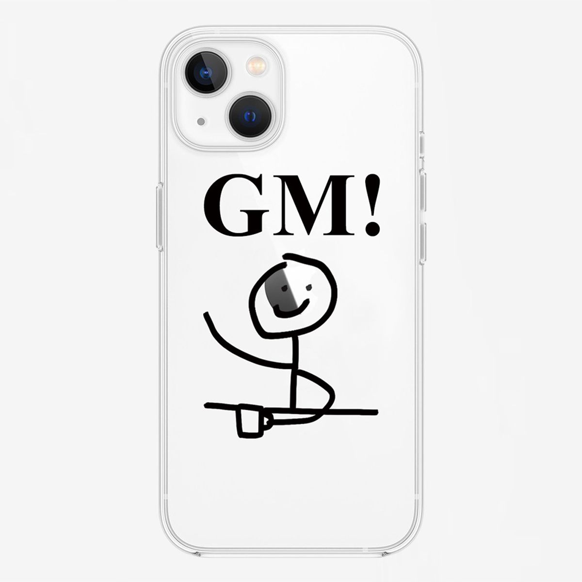 애프터눈라이브(AFTERNOONLIVE) GM! iPhone Clear Case (Black)