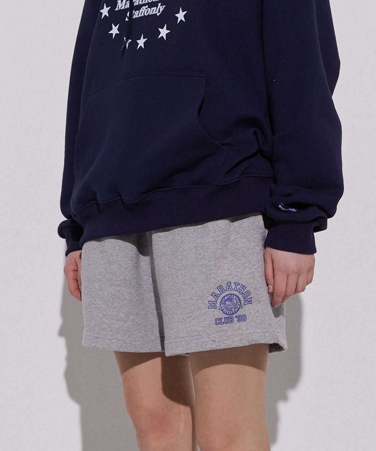 스텝온리(STAFFONLY) CLUB 98 HALFPANTS (MELANGE GREY)