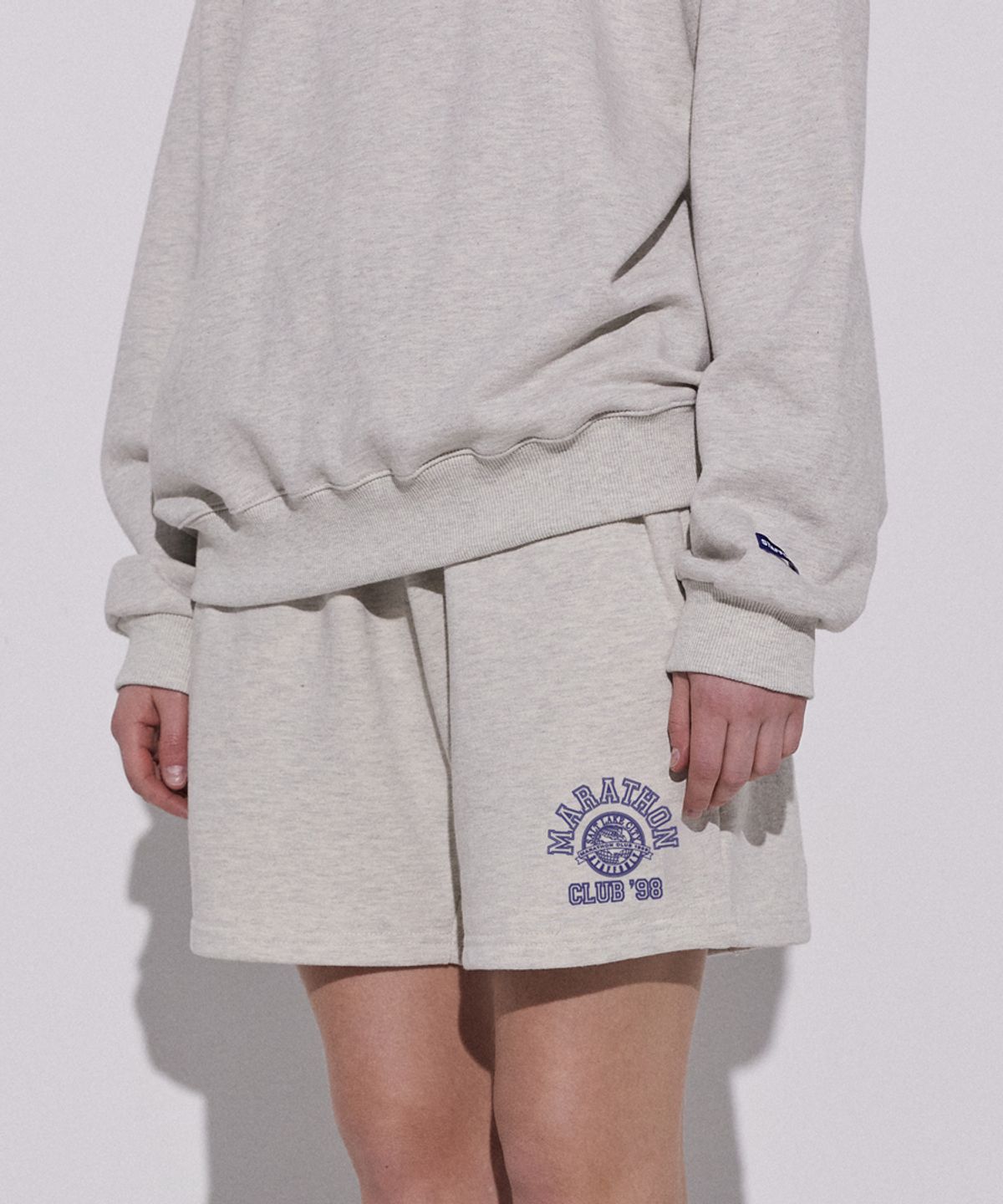 스텝온리(STAFFONLY) CLUB 98 HALFPANTS (MELANGE IVORY)
