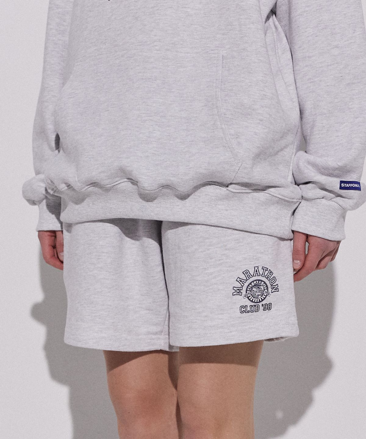 스텝온리(STAFFONLY) CLUB 98 HALFPANTS (MELANGE WHITE)