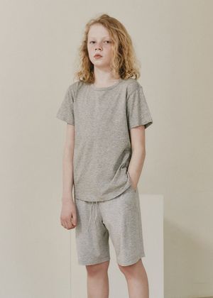 코지 스웻 하프 T_그레이