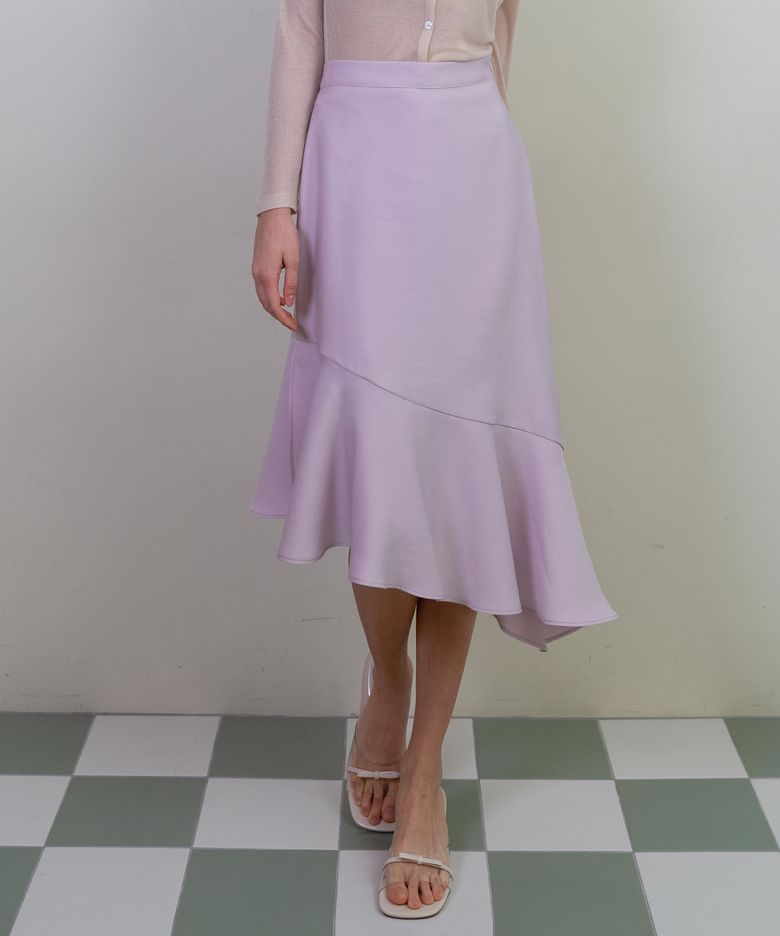 Asymmetric flare skirt (Lilac)