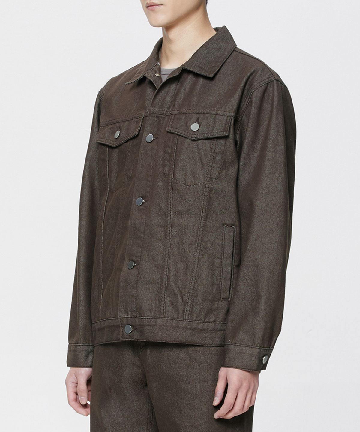 브랜디드(BRANDED) 2010 MAROON DENIM JACKET [BROWN]