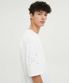 ESSENTIAL_UNISEX Argyle Hole Sleeve T-shirt  [White]