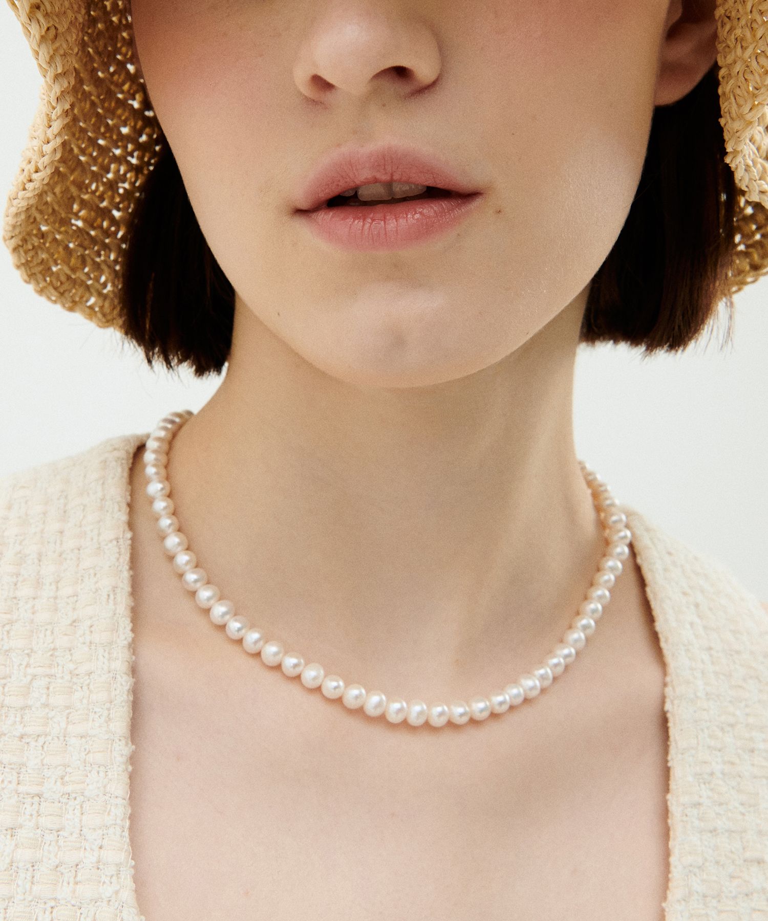 MUSINSA公式 | GOCORI FLOWER TOGGLE PEARL NECKLACE PEARL NECKLACE