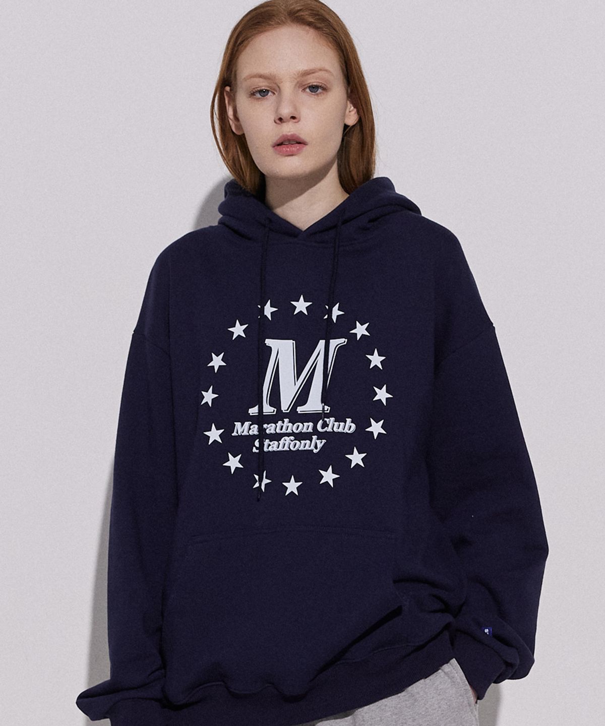 스텝온리(STAFFONLY) STAR-STAR HOODIE (NAVY)