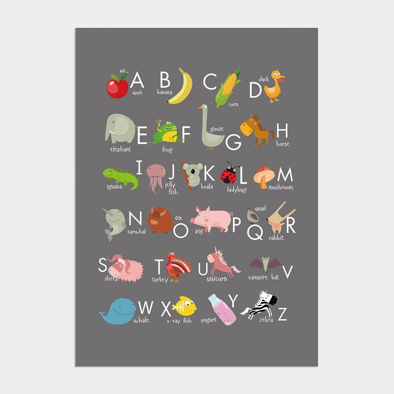 아이방 학습 액자 인테리어 포스터  / 15번 alphabet chart