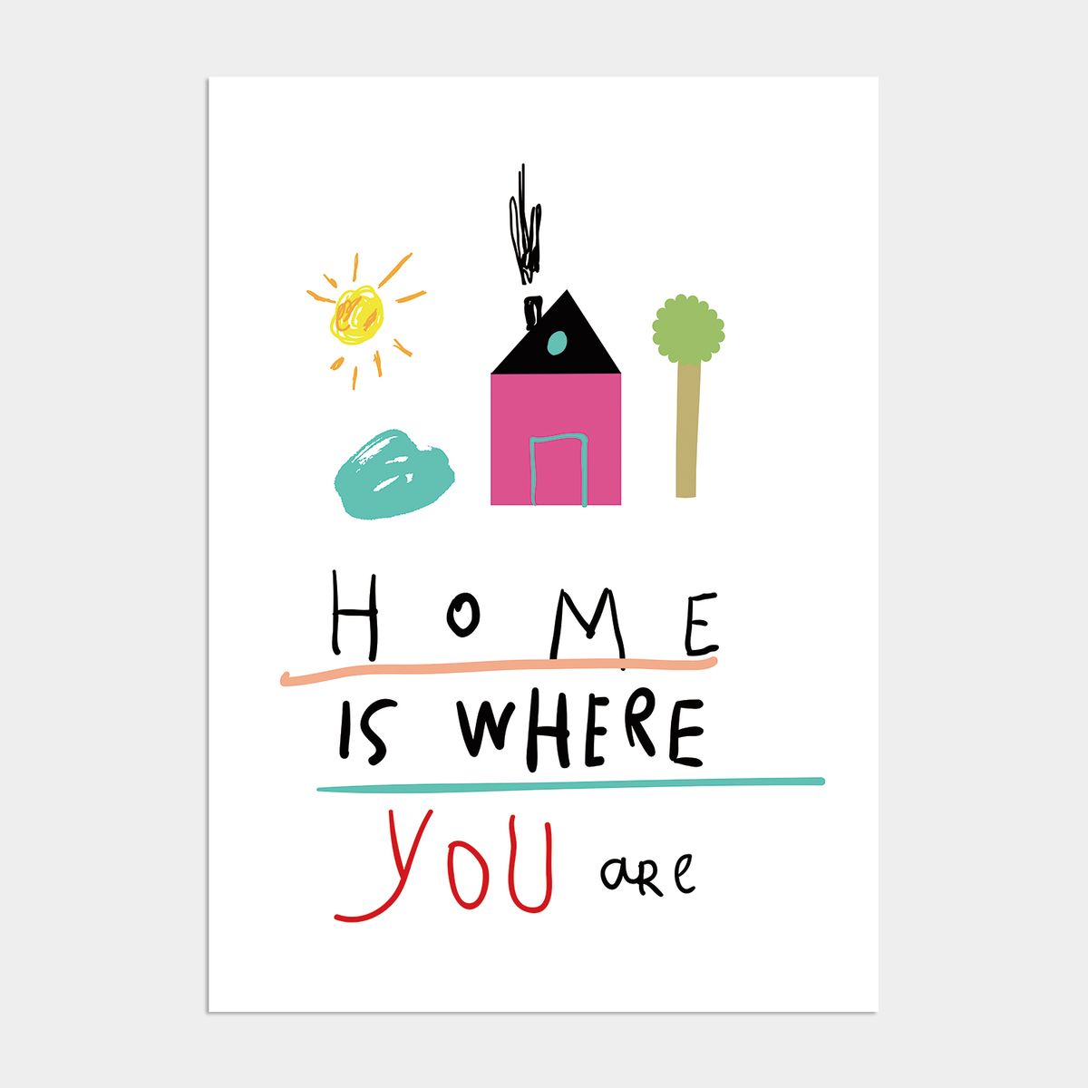 멜팅스튜디오(MELTING STUDIO) 아이방 학습 액자 인테리어 포스터  / 33번 Home is Where you are