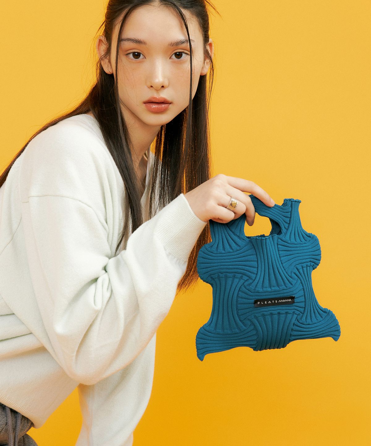 플리츠마마(PLEATSMAMA) 미니보우백 퍼시픽블루