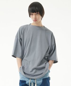 22SS05AT012 라이트 폰테 오버핏 반팔티 (그레이)