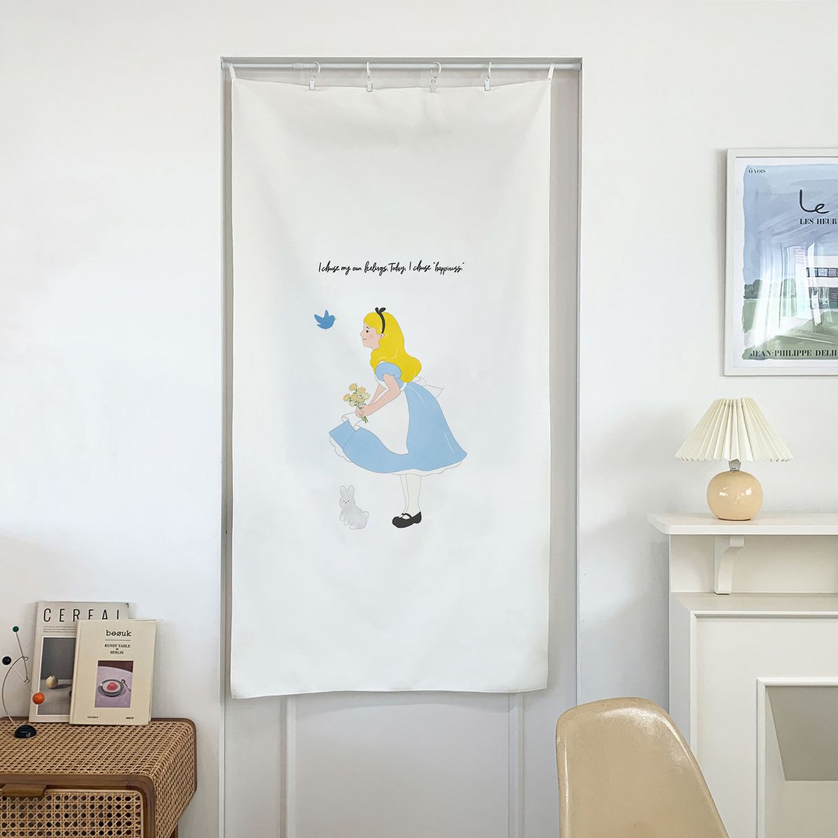 멜팅스튜디오(MELTING STUDIO) 일러스트 패브릭 & 도어커튼 포스터 (80-145cm)  / 06번 alice 1