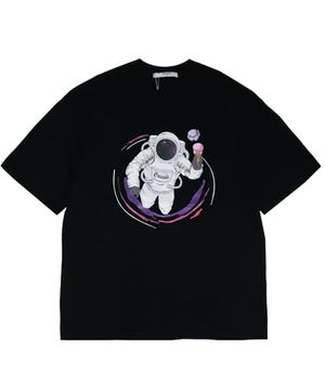 (공용) 아이스크림맨 - (블랙 20수 오버핏)