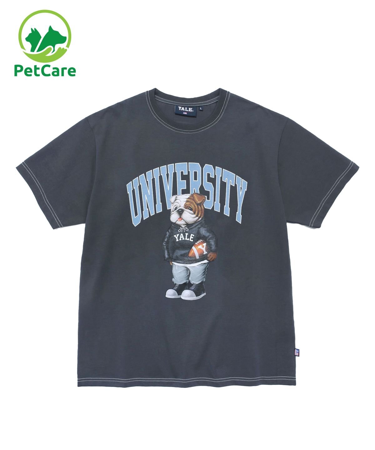 예일(YALE) (23SS) UNIVERSITY DAN TEE CHARCOAL