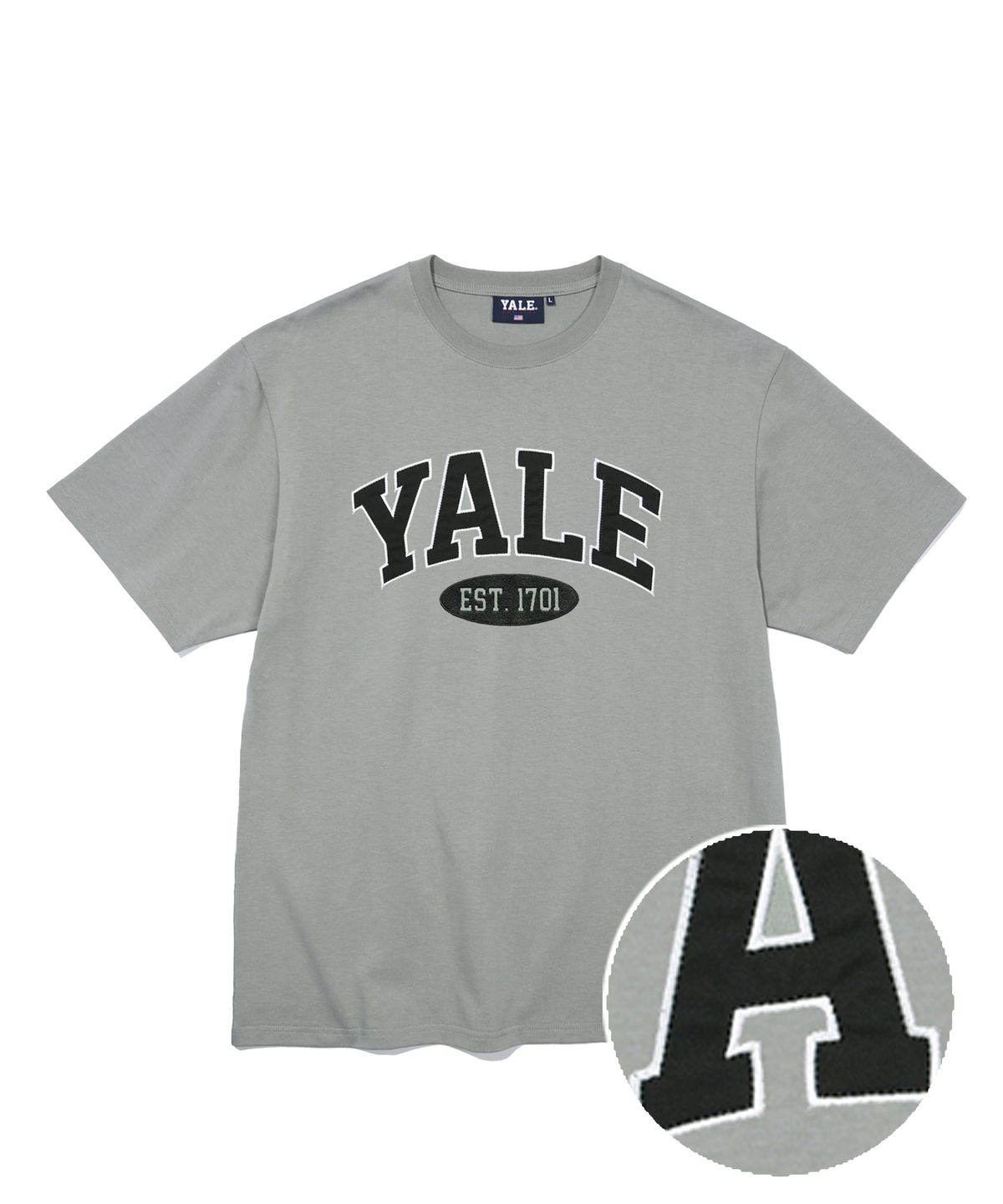예일(YALE) (22SS) 2 TONE ARCH TEE KHAKI